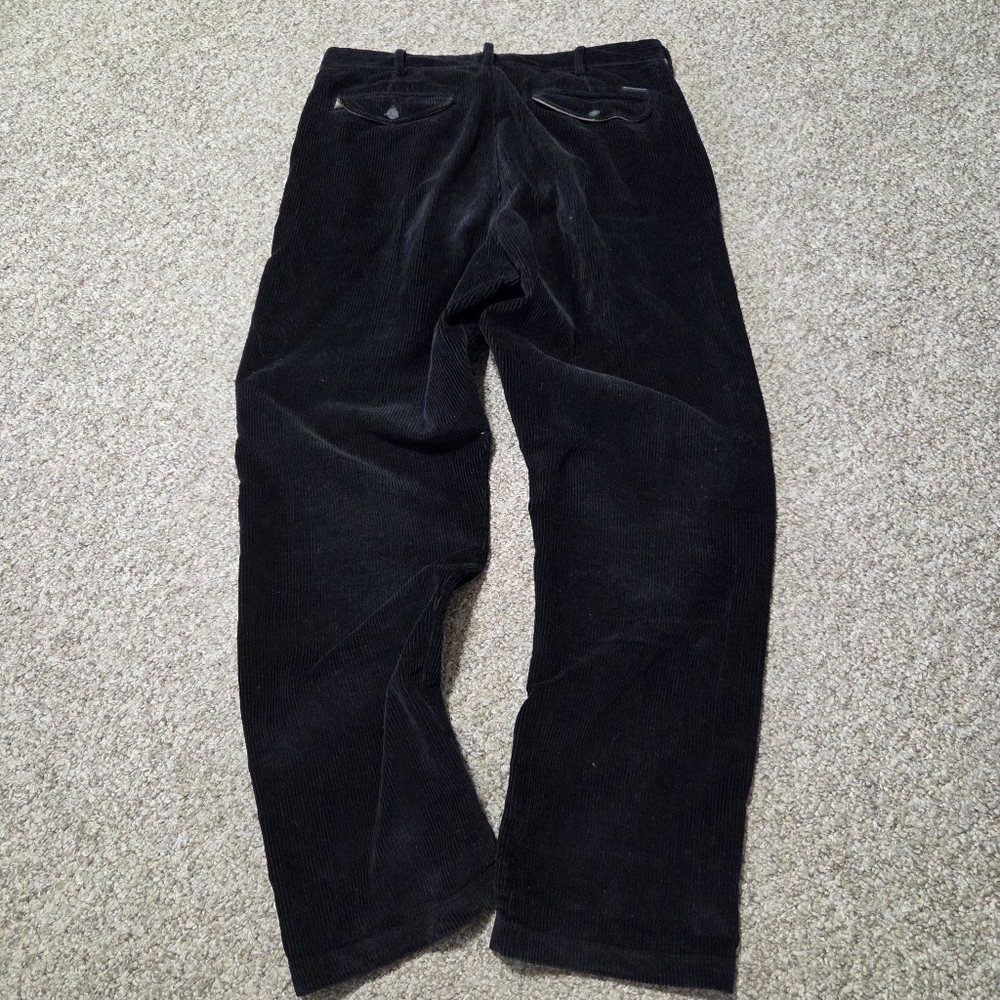 Woolrich Corduroy Pants Black‎ Mens 35x31 Baggy Fit